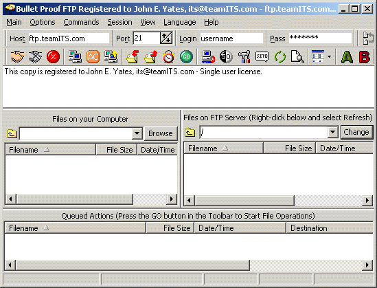 BulletProof FTP main window
