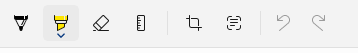 Snipping Tool's editing buttons
