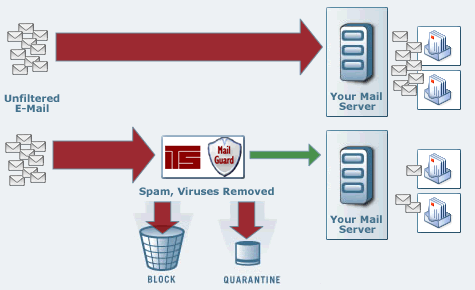 ITS Mail Guard removes spam, viruses, and other e-mail threats